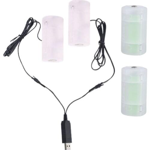 110cm 2in1 D Battery to USB Electric for Lantern Gas Stove Propane Water Heater Toys No need for Batteries AXFY