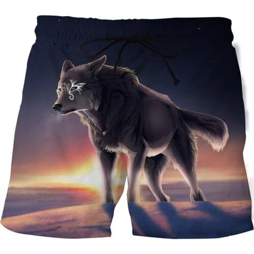 2021 Shorts Men and Women Summer Casual Beach Shorts 3D Custom Beach Pants Wolf Pattern Mens Clothing Shorts XS-6XL