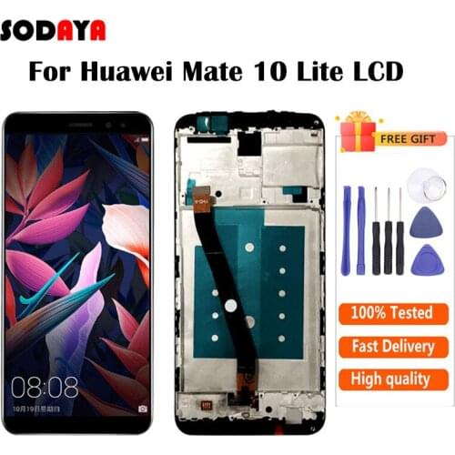 5.9" For Huawei Mate 10 Lite RNE L01 L02 L03 L21 LCD Display Touch Screen Digitizer Assembly With Frame