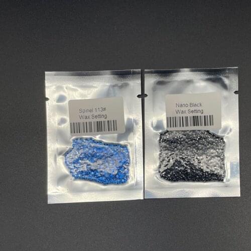 500pcs/lot 0.9~3.0mm Round Brilliant Cut Nano Blue Gems 5A Synthetic Corundum Wax Setting #113 Green Stone For Jewelry DIY