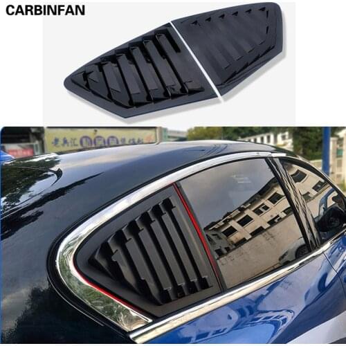 Carbon Fiber Car Side Rear Window Triangular Blinds Louvers Vent Cover Exterior Car Styling 2pcs for Ford Focus 2019 2020 C1654