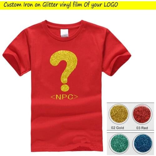 Glitter gold Labels GIitter ron-On Vinyl Heat Transfer Ironing Stickers T-shirt/bag DIY your LOGO/pattern Patches Clothes