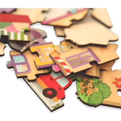 Kid Wooden House Submarine Tools Truck Jigsaw Puzzle Education Toy Birthday Kids Educational Toys for Children Gift