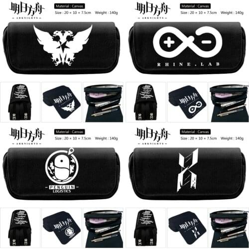 Pencil Case Game Arknights Canvas Student Makeup Bag Pen Bag Cartoon Casual Cosmetic Bag Stationery Bag School Office