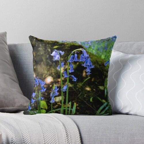 Bluebells Throw Pillow Cushion Cover Polyester throw pillows case on sofa home living room car seat decor 45x45cm