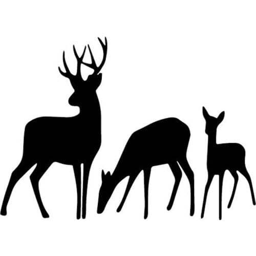 Creative Deer Family Cartoon Pattern Animal Car Sticker Fashion Auto Accessoriesdecal PVC Body Decoration Waterproof Stickers