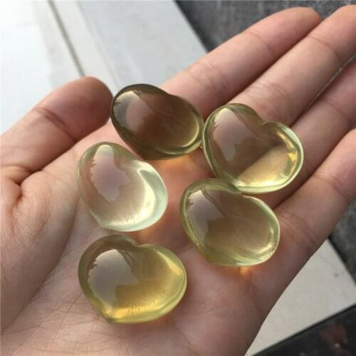 3pcs Love crystal cute small size Pure crystal natural citrine crystal heart healing crystals for home decoration wholesale