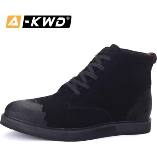 Mens Work Boots 2019 Fashion Outdoor Botas De Trabajo Hombre Cow Suede Sneakers for Men Chealsea Boots Men Grey Rubber Boots Men
