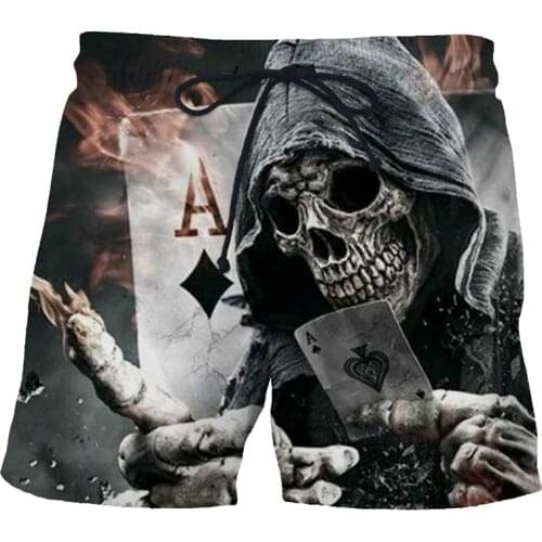 2021 men/women skull 3D Printed Summer Shorts Surfing Beach Shorts Masculino Travel Quick Dry Vacation Streetwear Board Shorts