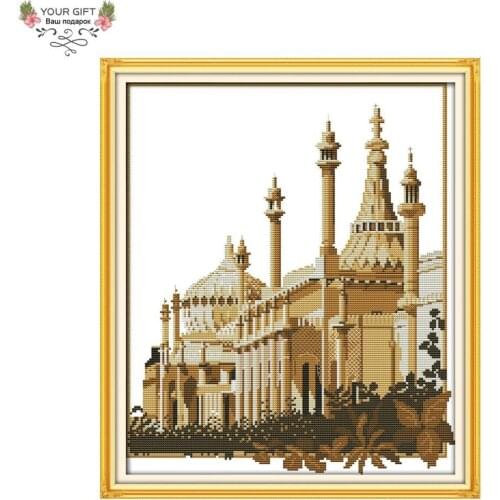 Joy Sunday F744 Free Shipping 14CT 11CT Counted and Stamped Home Decor Church Needlepoints Embroidery DIY Cross Stitch Kits