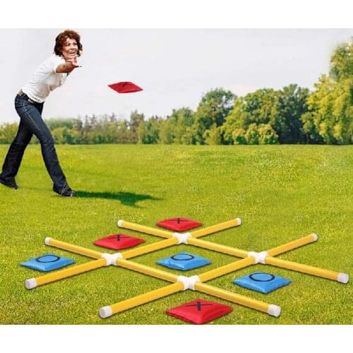 Flag Throwing Toy Set Outdoor Indoor Portable Games With Frame Outdoor Sandbag Throwing Toy Kit Parent-Child Interactive Game