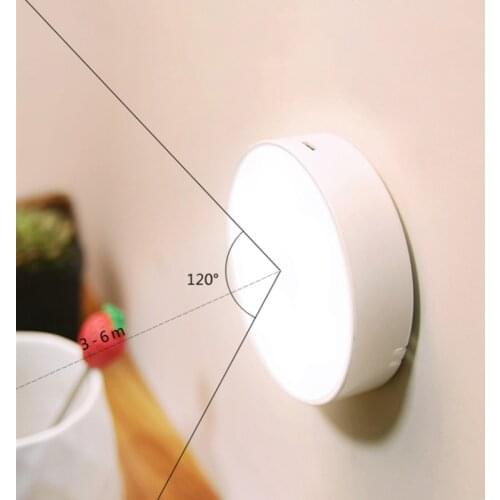 1pcs Wall Lamp 6 LEDs PIR Motion Sensor Night Light Auto On / Off for Bedroom Stairs Cabinet Wardrobe Wireless USB Rechargeable