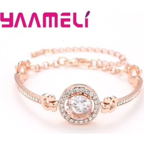 New Crystal Royal Style Punk Bangles Womens Jewelry Premium Bracelet Bride Love Jewelry Bracelet Wedding Gift Top Quality
