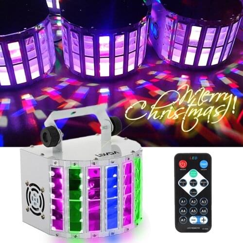 RGBW LED Stage Light 6 Channel DMX512 Disco Lamp Voice-activated Voice-control LED Projector For DJ Home KTV Party 100-240V 24W
