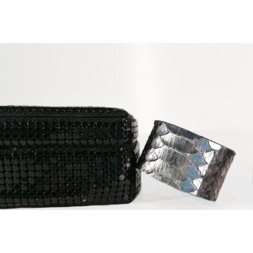 Leather bracelet, python leather bracelet, leather wrist band, Python wide bracelet