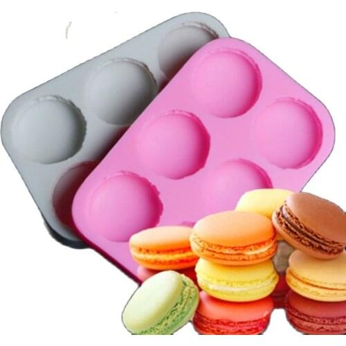 6 Holes Macaron Silicone Mold Fondant Mold Cake Decorating Tools Chocolate Mold K179