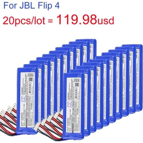 20pcs/lot GSP872693 01 For JBL Flip 4 Flip4 Special Edition CS-JMF310SL Bluetooth Replacement Speaker Battery Lautsprecher Accu