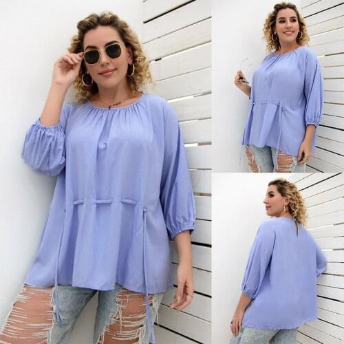 Spring and Autumn Plus Size Womens T-shirt Womens Loose T-shirt Maternity Clothes Round Neck Wild T-shirt Womens Base Shirt