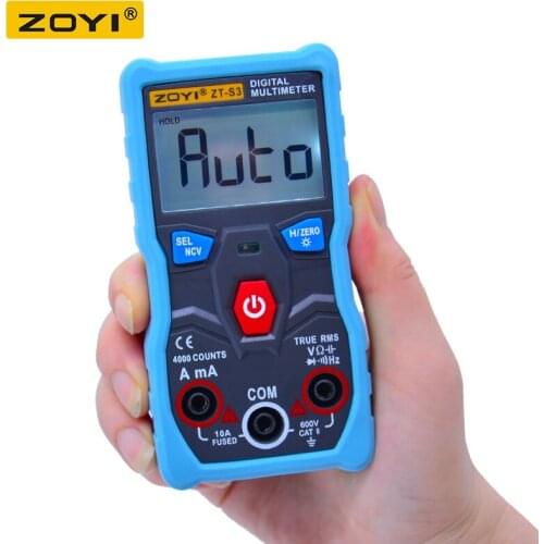 ZOYI ZT-S3 Digital Multimeter Auto-Ranging True-RMS intelligent NCV 4000 Counts AC/DC Voltage Current Ohm Apacitance Meter