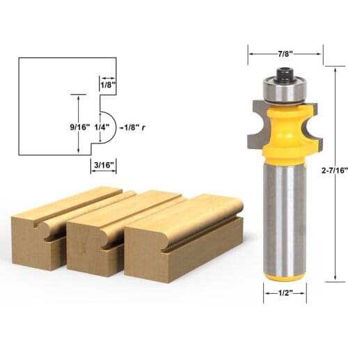1pcs Bullnose Beading Router Bit 1/8"r - 1/4" bead - 1/2" Shank