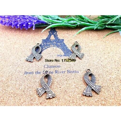 25pcs 27*15mm Antique bronze scarf Bandelet, Ribbon charms pendants