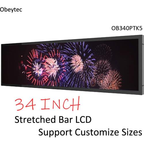 34 " stretched lcd monitors with Long Bar TFT display, with Android 4.0, 1+8G, 1920×380