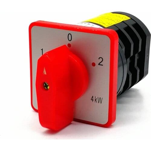 380VAC 20A 4KW 12 Terminals 3 Positions Rotary Selector Cam Changeover Switch