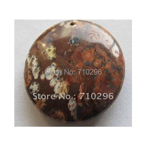 5 pcs/lot Poppy Jaspe r 35mm Semi stone Fashion jewelry pendants DIY Jewelry Necklace