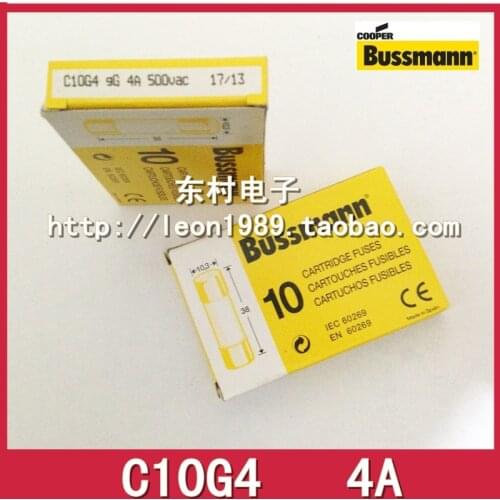 United States Cooper Bussmann fuse C10G4 4A 500V 10 * 38mm gG fuses