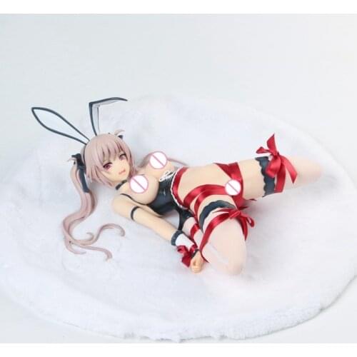 Anime Figure Beautiful Girl Lilly Bunny Ears Ribbon Ribbon Bondage 1/4 Boxed Decorationfigure sexy