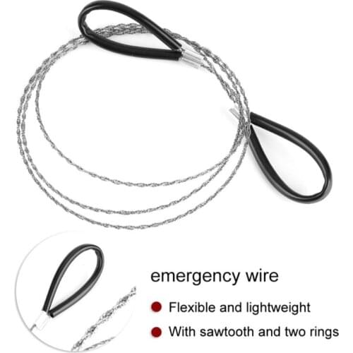 75cm Length Steel Metal Manual Chain Saw Wire Saw Scroll Outdoor Emergency Travel Outdoor Camping Survival Tools