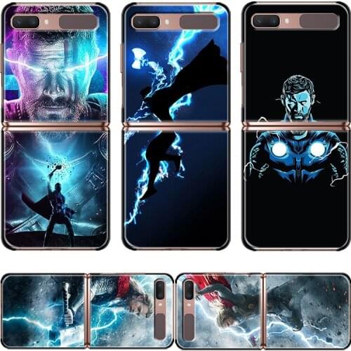 Marvel Avengers Super Hero Thor For Samsung Galaxy Z Flip 3 5G Black Mobile Shockproof Hard Capa Fundas Phone Case