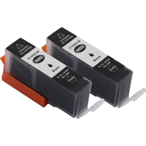 2 BLACK Compatible Ink Cartridge for Canon PGI580 PGI 580 PGI-580 PIXMA TR7550 TR8550 TS6150 TS6151 TS8150 TS8152 TS9150 TS9155