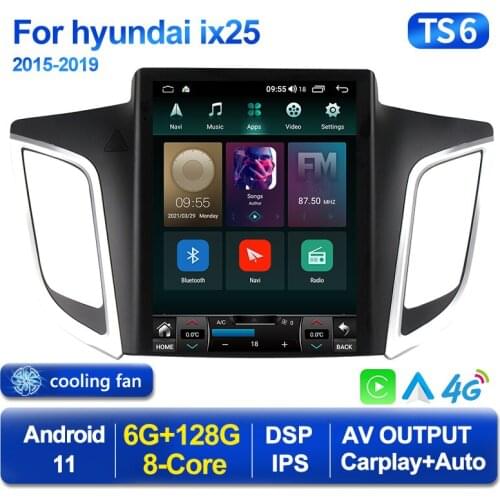 For Hyundai Creta IX25 2015 - 2019 For Tesla style screen Car Radio Multimedia Video Player Navigation GPS Android No 2din 2 din