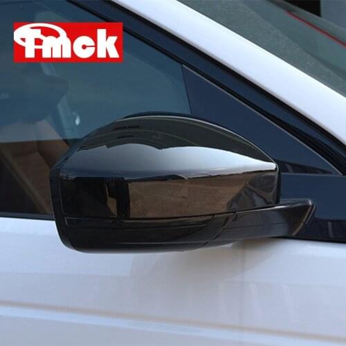 For Land Rover Range Rover Velar Evoque Discovery Sport Gloss Black Car Rearview Mirror Cover Caps Trim For Jaguar F-Pace E-Pace