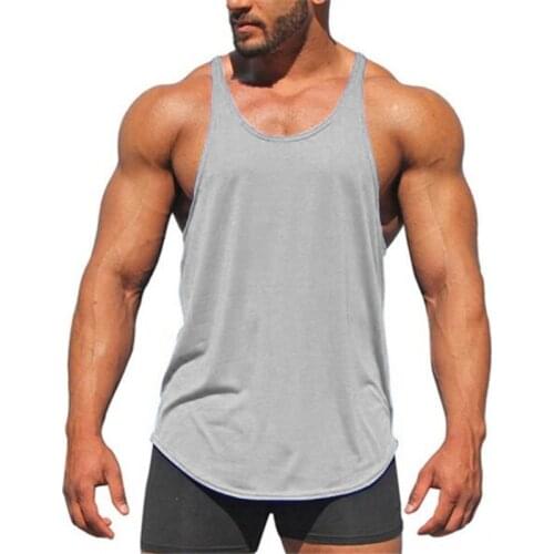 Brand Fitness Clothing Solid gym tank top men bodybuilding stringer singlets muscle vest Weightlifting Sleeveless Shirt