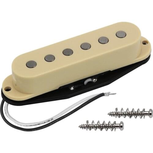 FLEOR Vintage Alnico 5 Guitar Pickup ST Single Coil Pickup Yellow, Neck/Middle/Bridge Pickup for Option