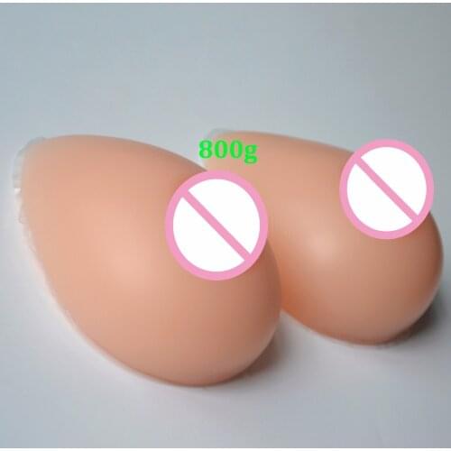 1pair Artificial Silicone Breast Form Chest Enhance Prosthesis Safety Medical Material Natural Realistic 800/1000/1200/1400g