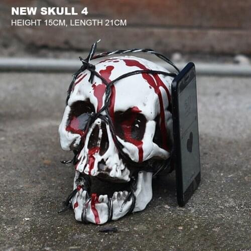Artificial Simulated Skull Halloween Props Scary Ghost Bar Haunted House Secret Room Atmosphere Layout Dried Corpse Head