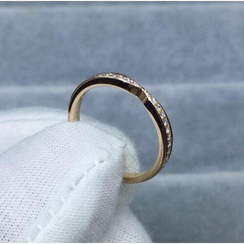 14K Yellow Gold Deputy ring Moissanite ring DF color Lab diamond Tail ring jewelry Wedding Anniversary Engagement Ring