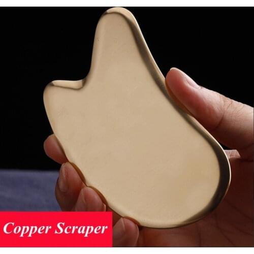Pure Copper Scraping Board Guasha Massage Scraper Pressure Therapy Acupoint Massager Facial Body Pain Relief Fascia Knife