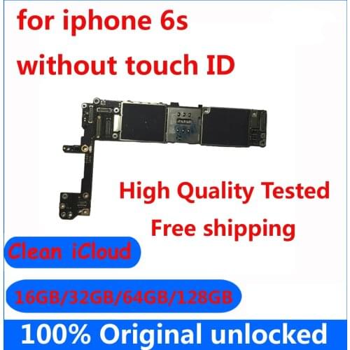 16GB 32GB 64GB 128GB for iphone 6s motherboard Free shipping without touch ID Original & unlocked for iphone 6S Motherboard