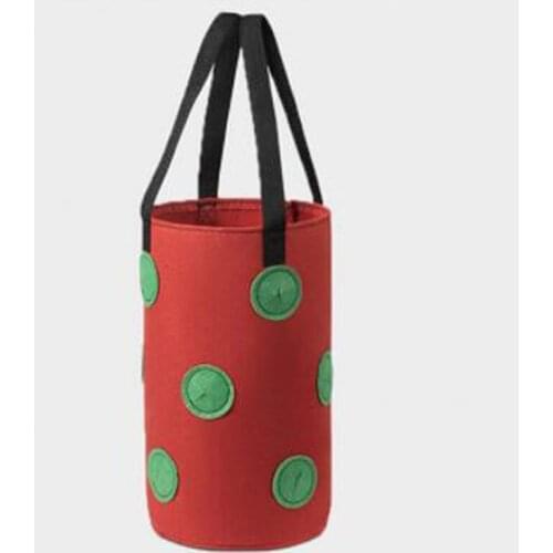 1 Piece Strawberry Grow Bag Nonwoven Fabric Vertical Garden Hanging Plant Bag Vegetable Potato Planter Bag For Greenhouse