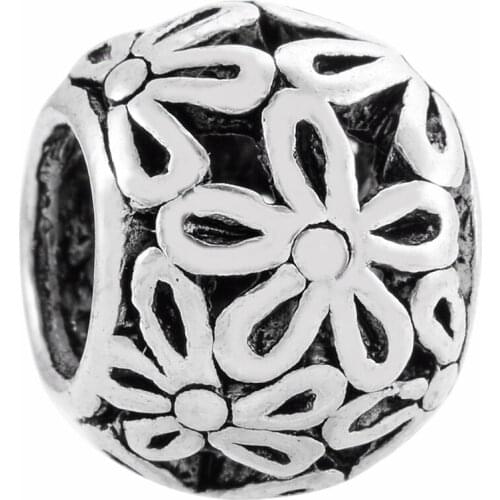 Trendy Elegant Beads Hollow Trendy Flower Shaped bead kralen Pretty For Womens Bracelets