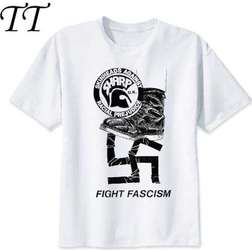 Skinhead t shirt men Summer print T Shirt boy male with white color Fashion Top Tees M8059
