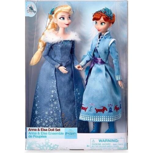 Disney Original doll 33cm Genuine Disney Frozen Elsa Anna Princess doll Snow Queen Children girls collection toys birthday gifts