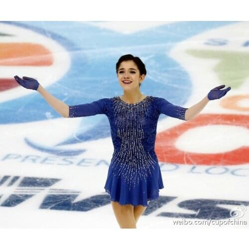 Black figure skating dresses compeititon women skating clothes custom girls