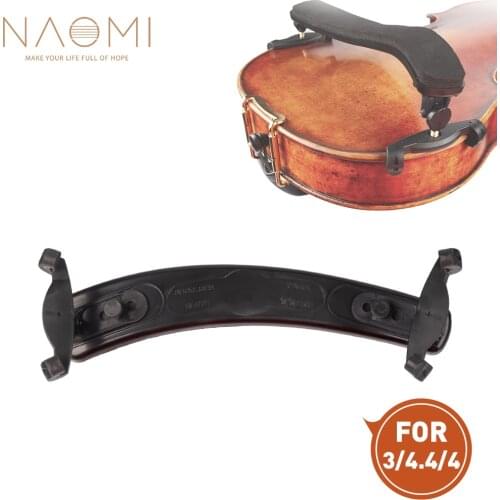NAOMI Adjustable Violin Shoulder Rest For 1/4 1/2 Fiddle Violin Plastic Padded 1/4 1/2 Violin Parts & Accessories New
