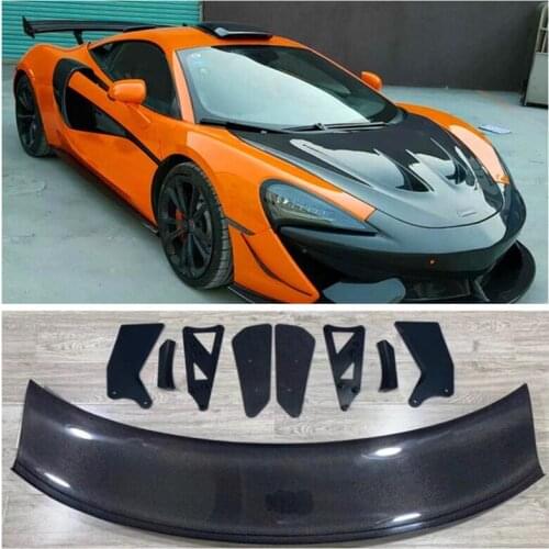 Real Carbon Fiber Rear Trunk Lip Spoiler Wing Fits For McLaren 540C 570S GT4 Style 2015 2016 2017 2018 2019