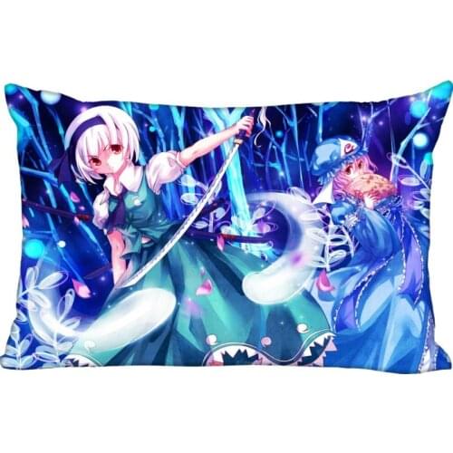 Saigyouji Yuyuko Rectangle Pillowcase Zipper Wedding Custom Pillow Case 40X60cm,50X75cm(two sides)Pillow Cover #7.20